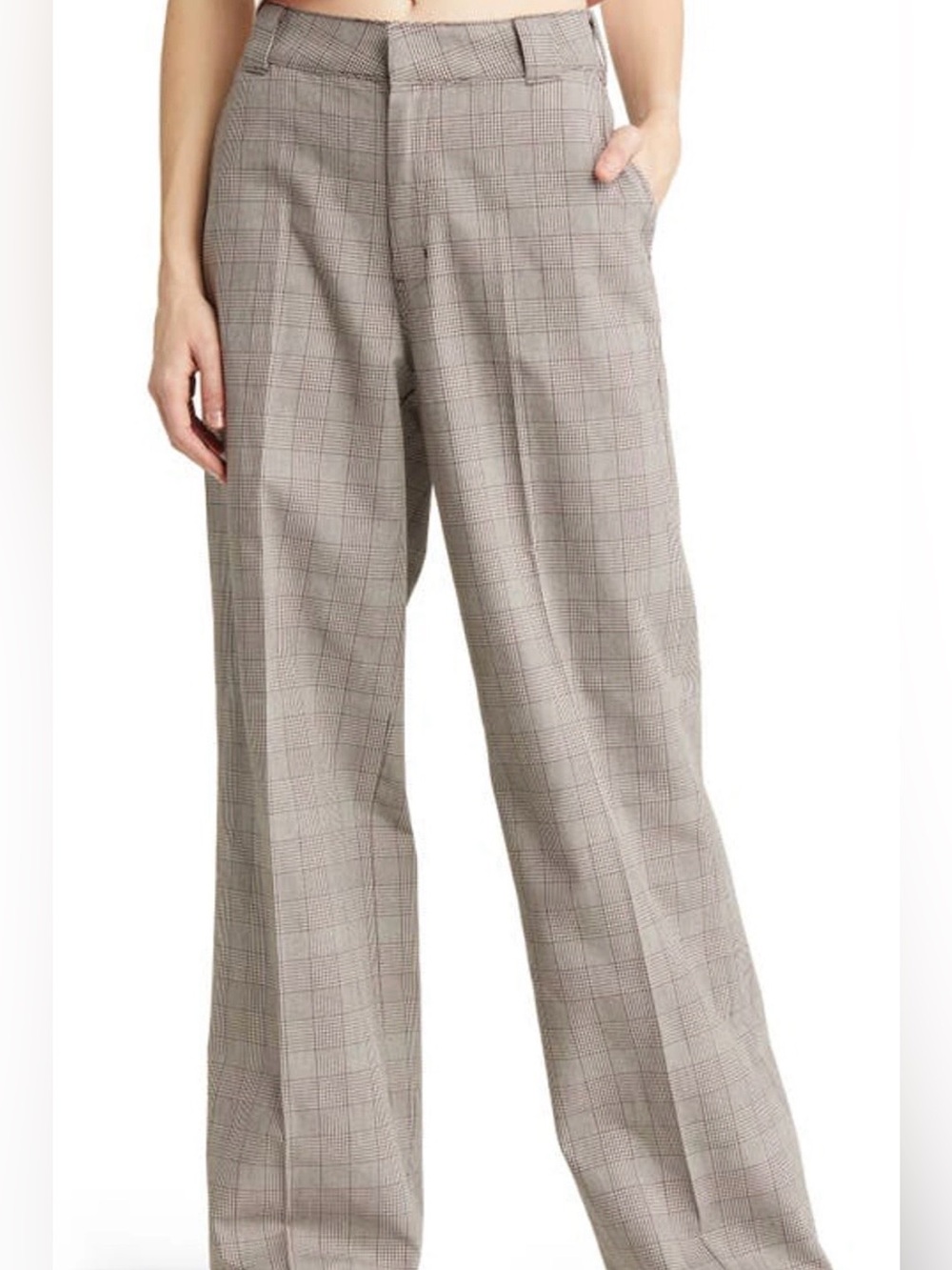 Dickies Men's Glen Plaid Dress Pants - Brown/Gray 0329